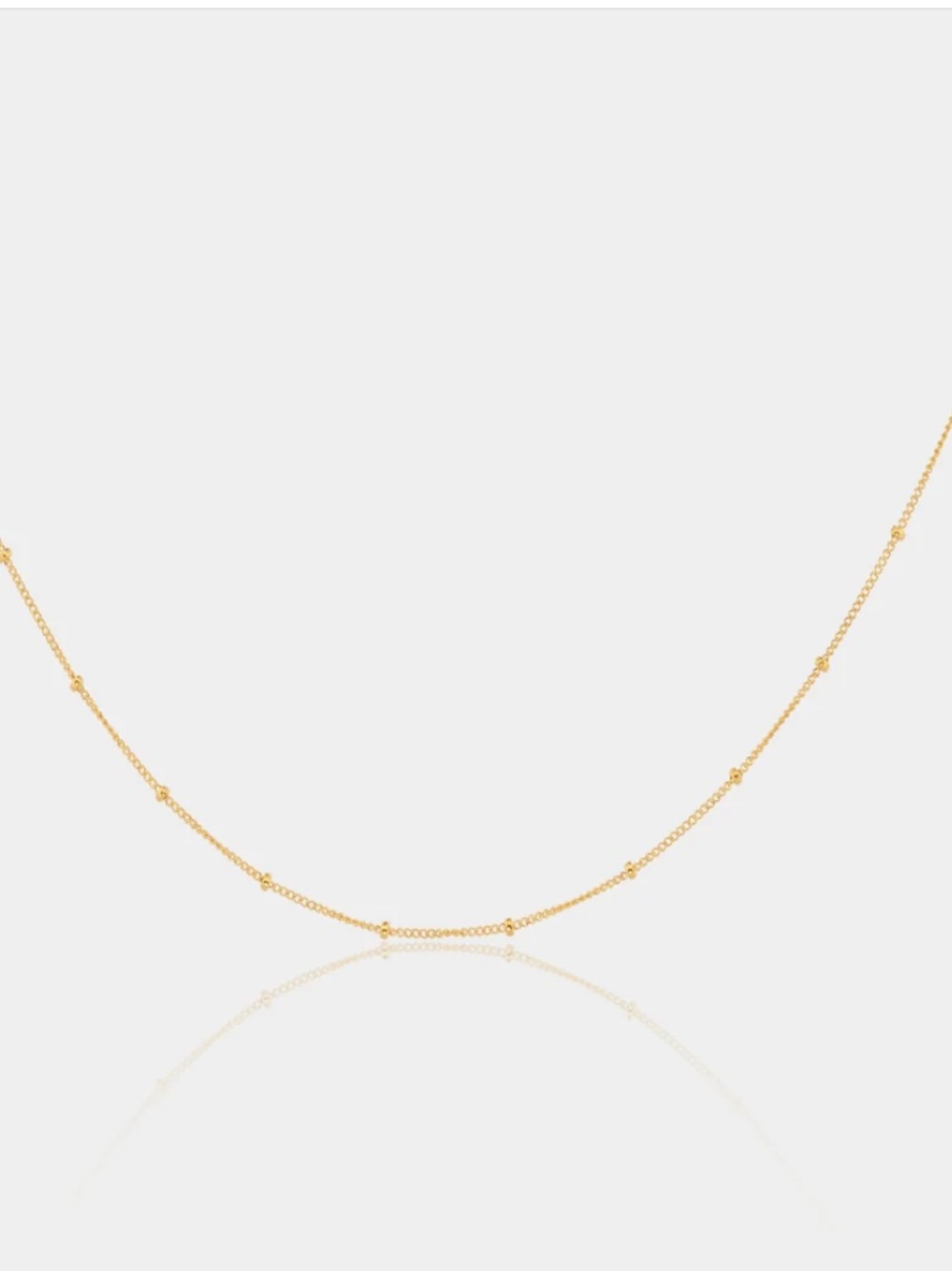 14K Gold Plated Satellite Chain Necklace